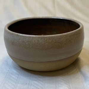 Stoneware glazed bowl marked on bottom.
